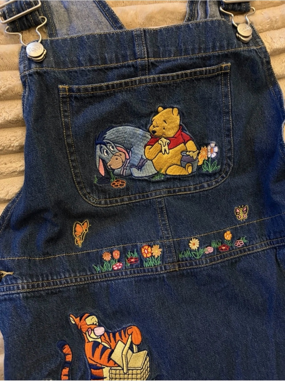 Disney Denim Overall Dress with Winnie the Pooh Characters - Blue